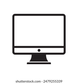 Monitor curved display black icon screen electronic computer design.