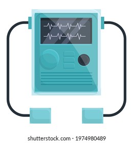 Monitor defibrillator icon. Cartoon of Monitor defibrillator vector icon for web design isolated on white background