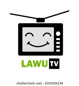 Monitor design TV logo template.