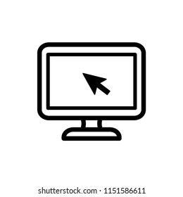 Monitor device vector icon illustration.