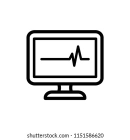 Monitor device vector icon illustration.