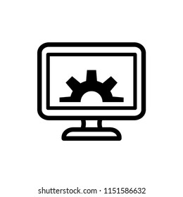 Monitor device vector icon illustration.