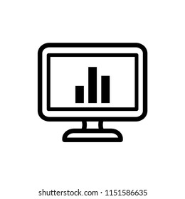 Monitor device vector icon illustration.
