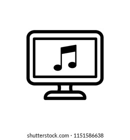 Monitor device vector icon illustration.