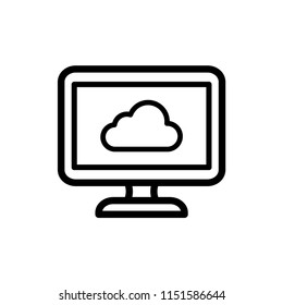 Monitor device vector icon illustration.