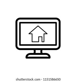 Monitor device vector icon illustration.