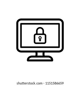 Monitor device vector icon illustration.