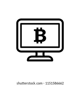 Monitor device vector icon illustration.
