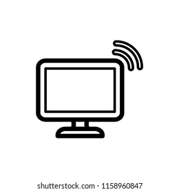 Monitor device vector icon illustration.