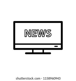 Monitor device vector icon illustration.