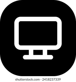 Monitor devices icon with black filled line outline style. technology, display, business, monitor, computer, screen, internet. Vector Illustration