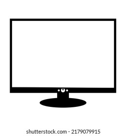 monitor display with blank white LED screen isolated on white backgroun