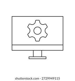 Pantalla de monitor con engranaje de rueda dentada para Configuraciones del sistema