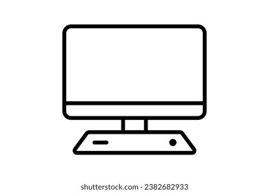 monitor display icon. icon related to device, computer technology. Line icon style. Simple vector design editable
