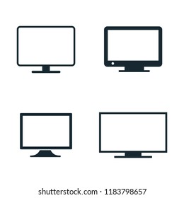 monitor display icon vector logo template