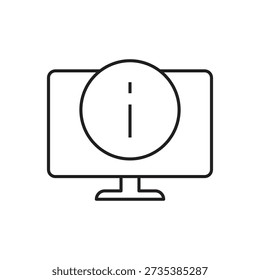 Bildschirmanzeige mit dem Buchstaben-Info-Symbol