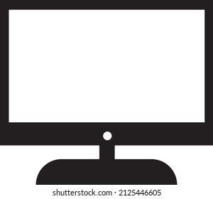 Monitor and display sing icon, vector illustration. Flat design style.eps
