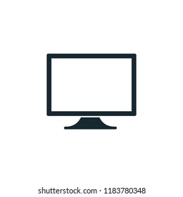 monitor display tv icon vector logo template