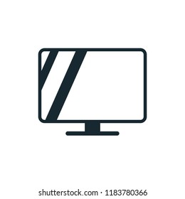 monitor display tv icon vector logo template