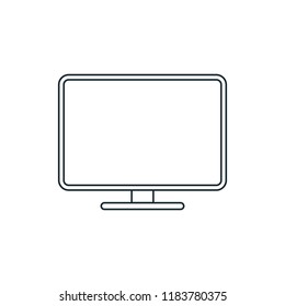 monitor display tv icon vector logo template