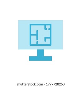 Icono del plano de dibujo. Elementos vectoriales de color simples de iconos de arquitectura para ui y ux, sitio web o aplicación móvil