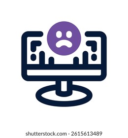 monitor dual tone icon. Sleek and modern vector icon for websites, mobile apps, marketing materials, and corporate design. Fully scalable and ready to use.