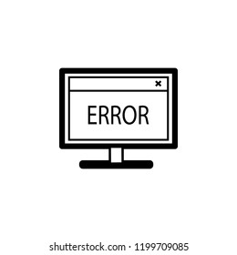 Monitor, error icon. Element of war and piece. Premium quality graphic design icon. Signs and symbols collection icon for websites, web design, mobile app on white background
