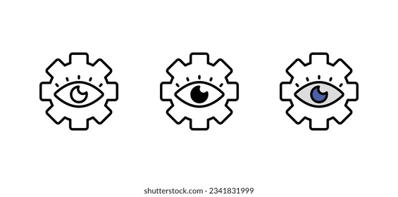 Monitor Execution icon design with white background stock illustration