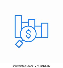 monitor financial statistics icon sign vector