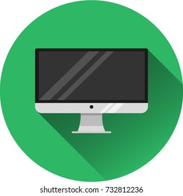 Monitor Flat Design - Sleek Flat Design Monitor Illustration