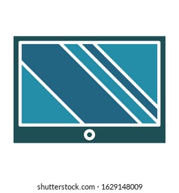 Monitor flat icon design vector illustration