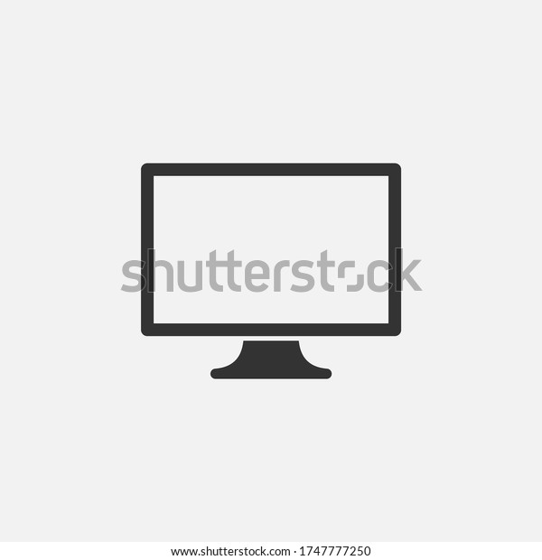 Monitor flat icon vector\
illustration