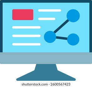 Monitor Flat Illustration Vector Design