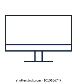 Monitor Flat minimal icon vector