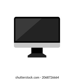 Monitor flat vector icon, great design for any purposes. Screen device mockup. Desktop monitor computer. 