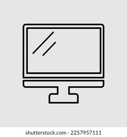 Monitor flat vector icon. trendy style illustration on white background