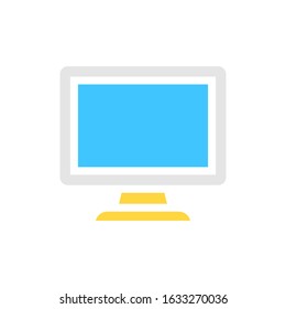 monitor flat vector icon - ui icon vector