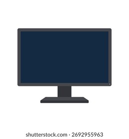 Ilustração vetorial plana do monitor isolada em um plano de fundo branco
