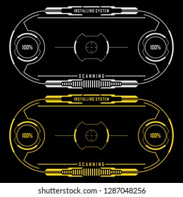 Monitor  Futuristic Virtual Target Screen Panel Vector illustration Abstract Control Panel Layout Design