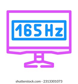 monitor gaming pc color icon vector. monitor gaming pc sign. isolated symbol illustration