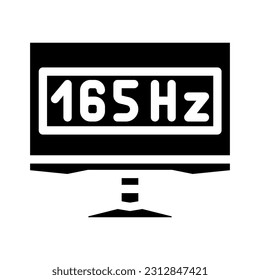 monitor gaming pc glyph icon vector. monitor gaming pc sign. isolated symbol illustration