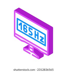 monitor gaming pc isometric icon vector. monitor gaming pc sign. isolated symbol illustration