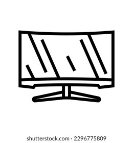 monitor gaming pc line icon vector. monitor gaming pc sign. isolated contour symbol black illustration