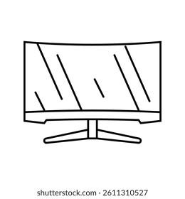 monitor gaming pc line icon vector. monitor gaming pc sign. isolated contour symbol black illustration