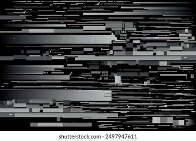 Monitor glitch ruido de píxeles negros. Error de señal