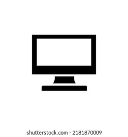 Monitor Con Ilustración De Icono De Glifo