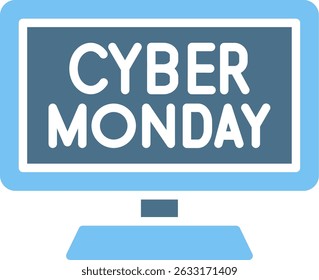 Monitor Glyph Two Colour Icon