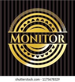 Monitor golden emblem or badge