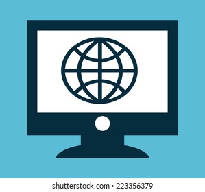 monitor graphic design , vector illustration