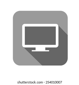 monitor gray icon Vector EPS 10 illustration.